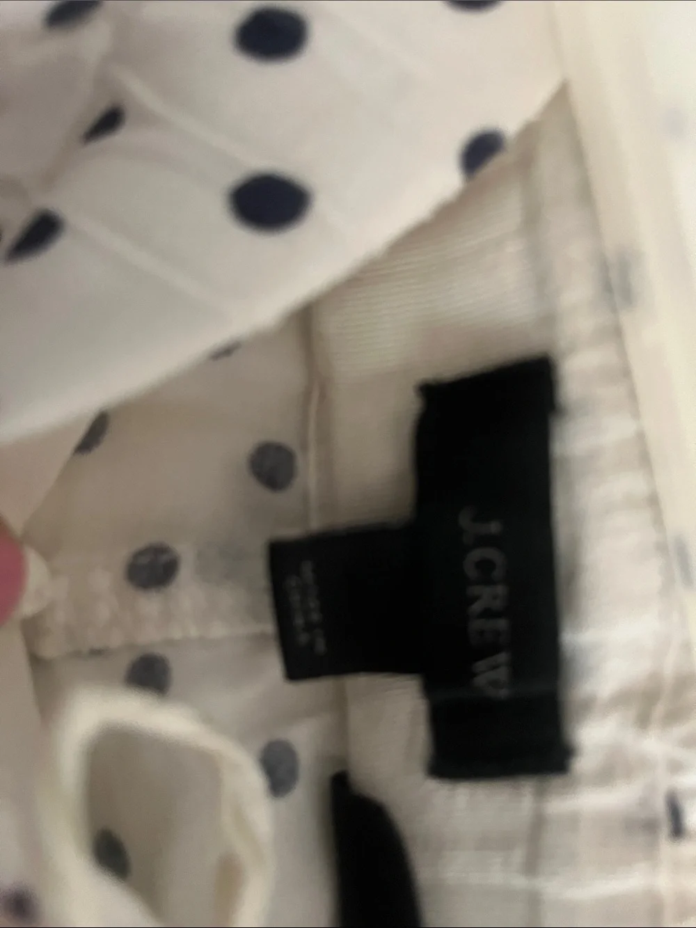 J. Crew Cream Lounge Pants with Black Polka Dots